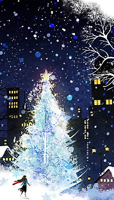 PSD 나무 계절 여자 백그라운드 크리스마스 겨울 일러스트 한명 사람 풍경 빌딩 20대 성인 건물 30대 크리스마스트리 설원 추위 눈 도시 여자만 여자한명만 성인여자만 성인만 겨울배경 국내일러스트 자연요소 식물 1 건축물 기념일 날씨 눈_날씨 청년 장년 파일형식