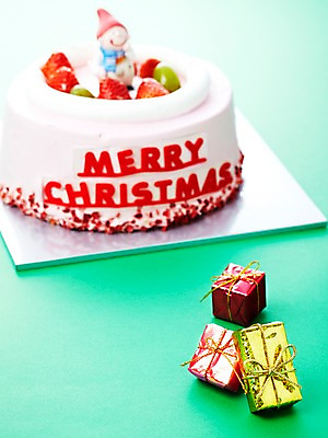 포토 JPG 모양 음식 빵 크리스마스 크리스마스용품 디저트 선물 사람없음 장식 선물상자 파티 케이크 오브젝트 국내포토 기념일 이벤트 상자 용품 파일형식