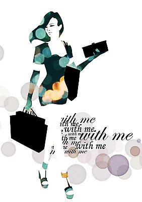 PSD 우먼라이프 라이프스타일 여자 일러스트 한명 사람 성인 라이프 쇼핑 쇼핑백 지갑 여자만 여자한명만 성인여자만 성인만 국내일러스트 1 가방 생활 파일형식