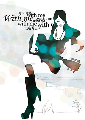 PSD 우먼라이프 라이프스타일 여자 악기 음악 연주 일러스트 한명 사람 성인 취미 라이프 기타 여자만 여자한명만 성인여자만 성인만 국내일러스트 1 현악기 문화예술 생활 파일형식