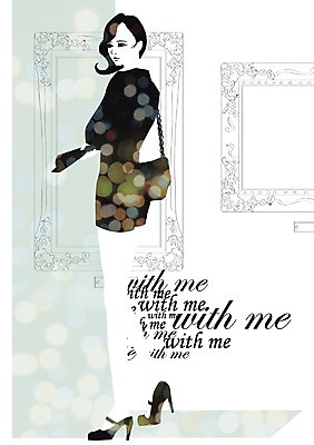 PSD 우먼라이프 라이프스타일 응시 여자 예술 액자 일러스트 한명 서기 사람 성인 라이프 감상 미술관 구경 그림 작품 여자만 여자한명만 성인여자만 성인만 국내일러스트 1 시선 모션 미술 생활 파일형식