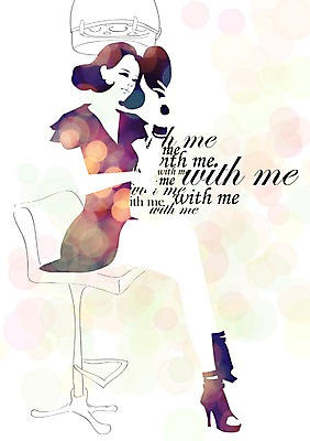 PSD 우먼라이프 라이프스타일 헤어스타일 응시 여자 패션 의자 일러스트 한명 사람 성인 라이프 뷰티 머리카락 거울 미용실 손거울 여자만 여자한명만 성인여자만 성인만 국내일러스트 1 시선 가구 생활 머리 뷰티샵 파일형식