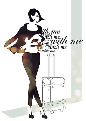 PSD 우먼라이프 라이프스타일 여자 여행 가방 일러스트 한명 서기 사람 성인 라이프 캐리어 기다림 여자만 여자한명만 성인여자만 성인만 국내일러스트 1 잡화 모션 생활 여행가방 파일형식