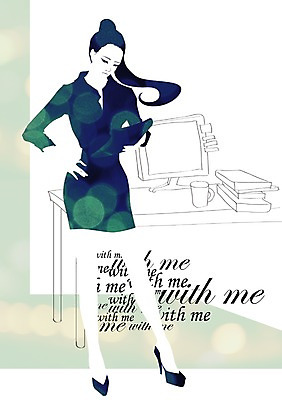 PSD 우먼라이프 라이프스타일 여자 일러스트 비즈니스 한명 서기 사람 성인 라이프 컴퓨터 사무실 업무 비즈니스우먼 작업실 책상 여자만 여자한명만 성인여자만 성인만 국내일러스트 1 가구 모션 생활 전자제품 작업 직장인 파일형식