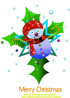 EPS 모양 크리스마스 일러스트 눈사람 크리스마스용품 나뭇잎 사람없음 장식 장식볼 오브젝트 국내일러스트 기념일 잎 용품 파일형식 벡터