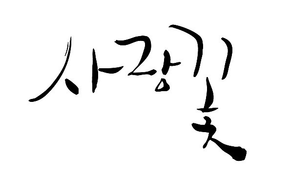 EPS 문자 손글씨 꽃 백그라운드 일러스트 캘리그라피 사랑 타이포그라피 글자캘리그라피 한글 사람없음 단어 사랑꽃 국내일러스트 식물 감정 파일형식 벡터
