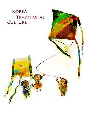 PSD 한국전통 전통 여자 남자 전통문화 문화 어린이 일러스트 놀이 사람 소녀 소년 세명 친구 전통놀이 전통의상 한복 연날리기 과거 방패연 가오리연 어린이만 국내일러스트 컨셉 관계 한국 연 파일형식