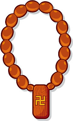 EPS 전통 기념일 종교 컬러 불교 일러스트 종교용품 사람없음 갈색 부처님오신날 불교용품 염주 절표시 국내일러스트 표시 이벤트 파일형식 벡터