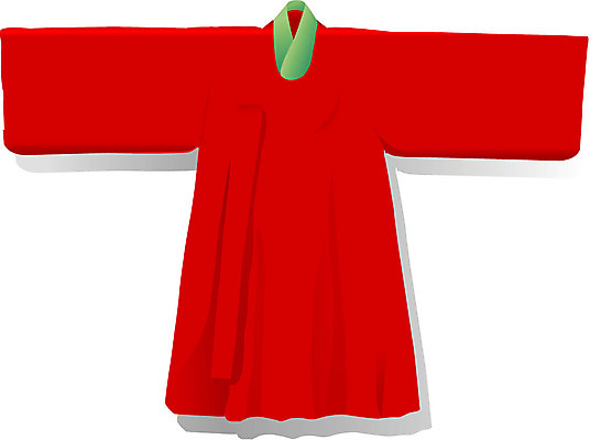 EPS 한국문화 한국전통 전통 옷 컬러 상의 일러스트 사람없음 빨간색 전통의상 왕 저고리 치마저고리 예복 곤룡포 궁중 국내일러스트 동양문화 한국 한복 파일형식 벡터