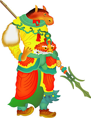 EPS 동물 척추동물 캐릭터 전통 육지동물 일러스트 포유류 한국 사람없음 십이지신 운세 말_동물 십이지신캐릭터 말띠 말캐릭터 창던지기 일러캐릭터 아시아 동물캐릭터 파일형식 벡터