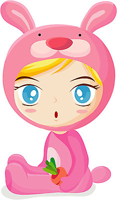 EPS 여자 초등학생 어린이 인형 일러스트 한명 사람 소녀 장난감 당근 토끼 오브젝트 토끼복장 여자만 여자한명만 어린이만 소녀만 소녀한명만 국내일러스트 1 학생 옷 포유류 뿌리채소 반려동물 파일형식 벡터