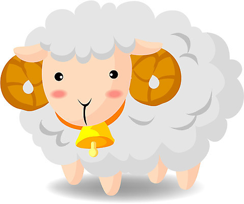 EPS 동물 척추동물 한마리 육지동물 일러스트 포유류 뿔 사람없음 초인종 종 십이지신 운세 양 양털 국내일러스트 1 파일형식 벡터