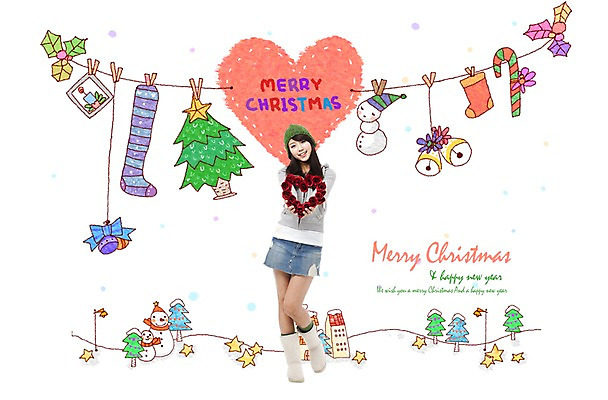 PSD 편집 편집이미지 계절 여자 크리스마스 겨울 눈사람 양말 한명 서기 미소 웃음 사람 동양인 장식 크리스마스트리 화환 장식볼 한국인 종 빨랫줄 오브젝트 여자만 여자한명만 이미지편집 1 기념일 꽃 줄 모션 표정 인종 파일형식