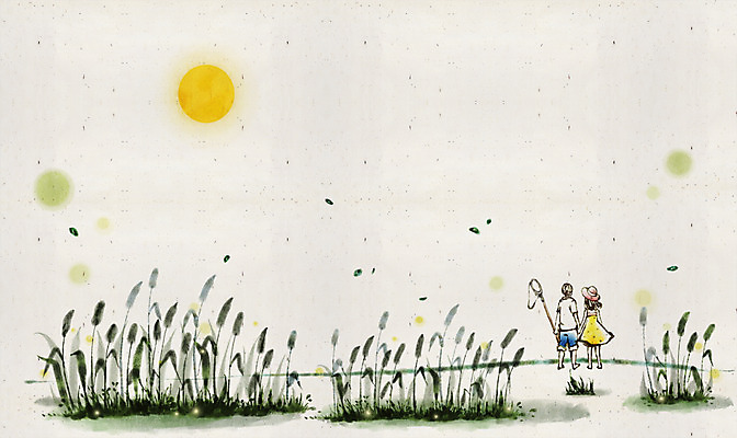 PSD 커플 여자 남자 캘리배경 백그라운드 일러스트 캘리그라피 수묵화 사람 풍경 초원 성인 두명 여름 산책 달 여름밤 성인만 국내일러스트 자연요소 계절 관계 휴식 미술 야간 파일형식