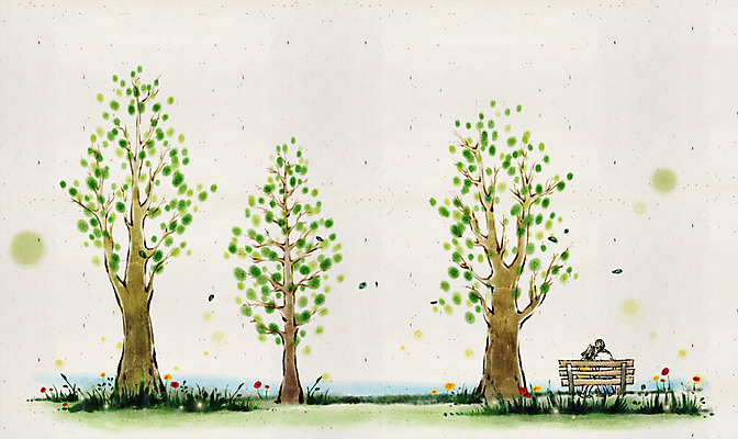 PSD 나무 커플 여자 남자 캘리배경 백그라운드 벤치 일러스트 캘리그라피 휴식 수묵화 사람 풍경 성인 두명 여름 산책 가로수 성인만 국내일러스트 식물 계절 컨셉 의자 관계 미술 파일형식