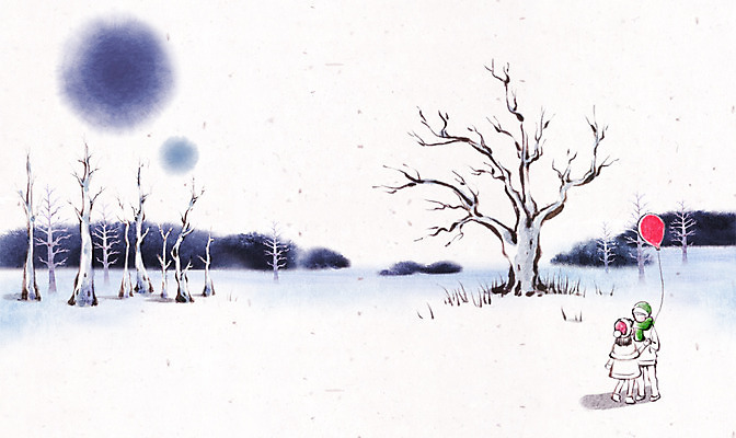 PSD 나무 커플 여자 남자 캘리배경 백그라운드 겨울 데이트 일러스트 캘리그라피 수묵화 사람 풍경 성인 두명 산책 눈 풍선 성인만 겨울배경 국내일러스트 자연요소 식물 계절 관계 날씨 휴식 미술 파일형식