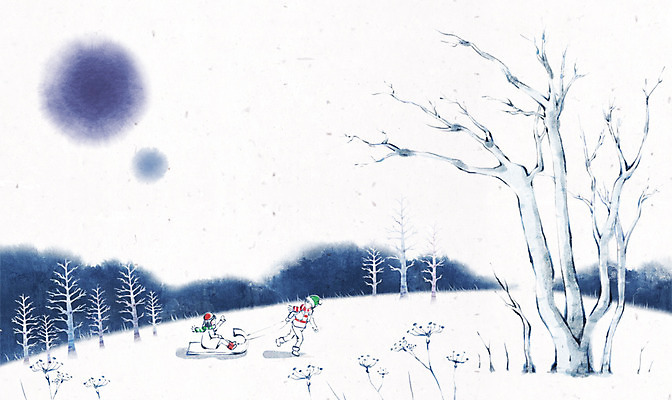 PSD 나무 커플 여자 남자 캘리배경 백그라운드 겨울 데이트 일러스트 캘리그라피 수묵화 사람 풍경 성인 두명 눈 썰매 성인만 겨울배경 국내일러스트 자연요소 식물 계절 관계 날씨 미술 파일형식