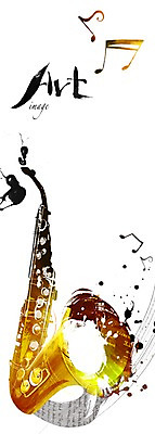 PSD 영어 문화 예술 악기 음표 일러스트 문화예술 관악기 사람없음 단어 화려 색소폰 그림 ART 특별함 국내일러스트 문자 기호 음악 컨셉 목관악기 파일형식