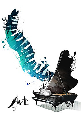 PSD 영어 문화 예술 악기 일러스트 문화예술 사람없음 단어 화려 건반 피아노 건반악기 악보 그림 그랜드피아노 ART 특별함 국내일러스트 문자 음악 컨셉 파일형식