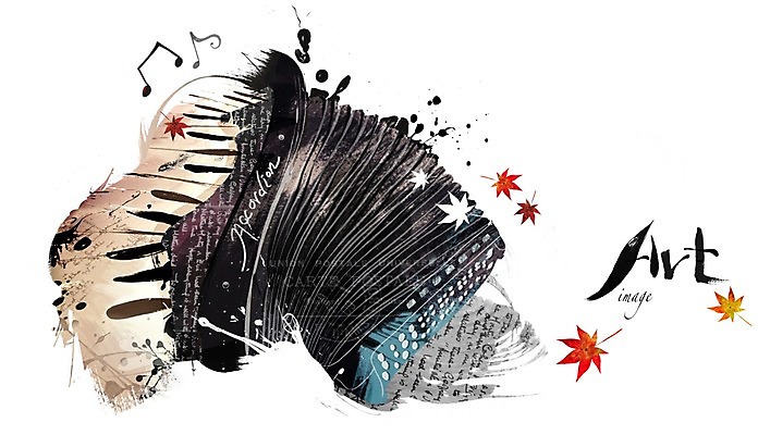 PSD 영어 문화 예술 악기 단풍 잎 음표 일러스트 문화예술 사람없음 단어 화려 건반 건반악기 그림 아코디언 ART 특별함 국내일러스트 식물 문자 기호 음악 컨셉 파일형식