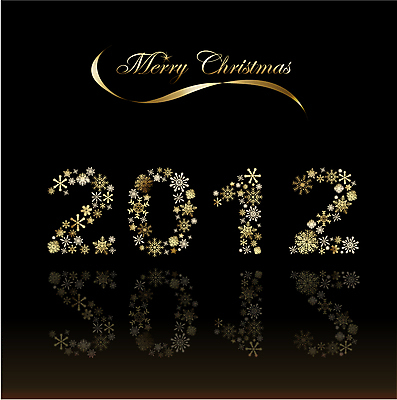 EPS 모양 별 백그라운드 크리스마스 일러스트 눈꽃 사람없음 장식 반짝임 숫자 화려 황금 신비 연도 2012년 특별함 국내일러스트 자연요소 문자 기념일 컨셉 모션 눈_날씨 파일형식 벡터
