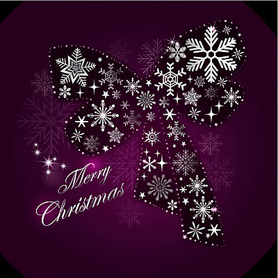 EPS 모양 별 리본 나비 백그라운드 크리스마스 일러스트 눈꽃 사람없음 장식 반짝임 보라색 화려 신비 특별함 국내일러스트 자연요소 기념일 컬러 곤충 컨셉 모션 눈_날씨 파일형식 벡터