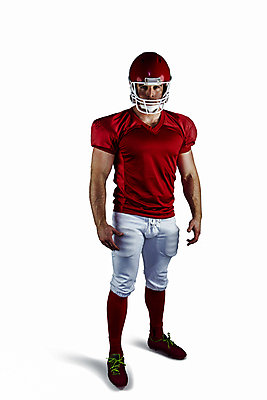 포토 JPG 해외이미지 백인 남자 스포츠 청소년 축구선수 한명 20대 빨간색 운동복 힘 찡그림 헬멧 결심 집중 흰배경 근육질 고립 심각 쿼터백 페이스페인팅 해외202105 해외포토 서양인 1 옷 컬러 백그라운드 컨셉 근육 운동선수 표정 사람 청년 축구 흰색 보호장비 몸매 파일형식