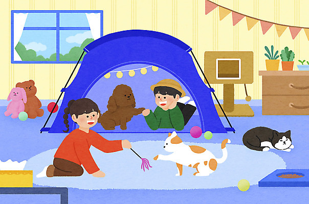 전신 PSD 여자 남자 반려견 어린이 엎드리기 일러스트 창문 텐트 세마리 소녀 소년 두명 고양이 카펫 캠핑 강아지 무릎꿇기 즐거움 동물인형 가랜드 놀기 반려 방안 캣타워 어린이만 반려묘 집콕 홈캠핑 국내일러스트 반려용품 감정 인형 포유류 모션 레저 캠핑도구 3 사람 반려동물 개 오브젝트 파티용품 신조어 파일형식 앳홈라이프