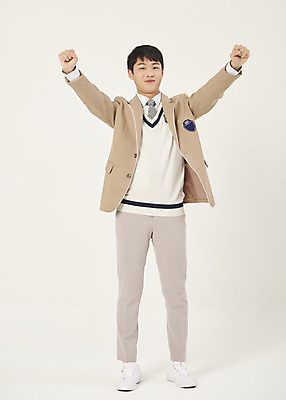 포토 JPG 스튜디오촬영 전신 학생 남자 교복 청소년 고등학생 실내 한명 서기 미소 앞모습 10대 파이팅 한국인 손뻗기 십대남자한명만 베이지색배경 남고생 국내포토 1 옷 뷰포인트 백그라운드 모션 표정 사람 동양인 내부 베이지색 남자한명만 십대남자만 파일형식