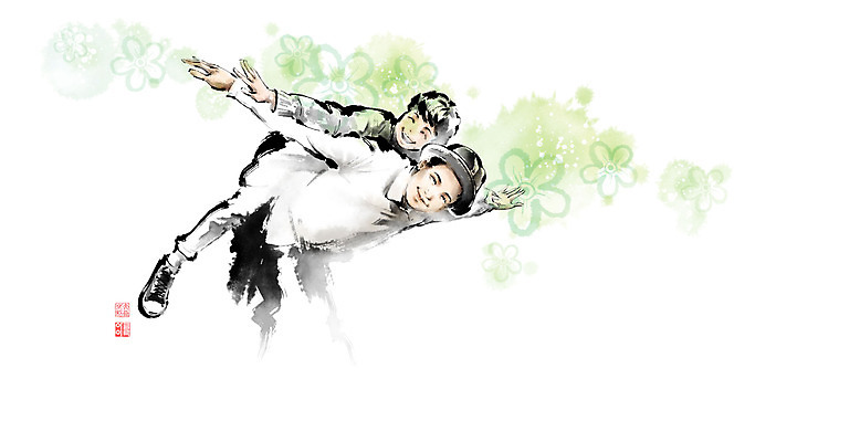 전신 PSD 남자 어린이 일러스트 캘리그라피 팔벌리기 붓터치 미소 소년 상반신 성인 두명 어린이날 즐거움 번짐 업기 위인 낙관 손뻗기 남자만 방정환 국내일러스트 기념일 감정 모션 표정 사람 파일형식 효과