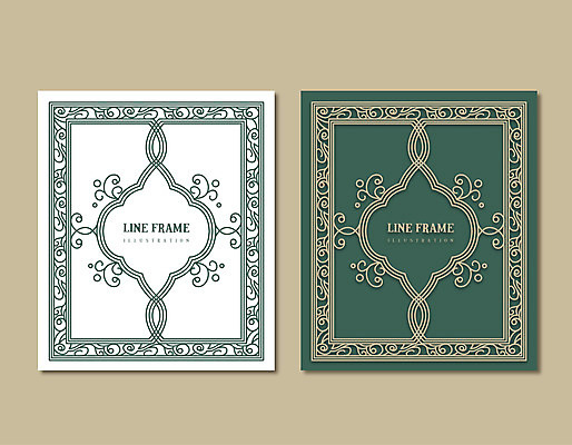 문양 선 백그라운드 라인일러스트 일러스트 프레임 사람없음 초록색 흰색 테두리 국내일러스트 AI파일 컬러 파일형식 벡터