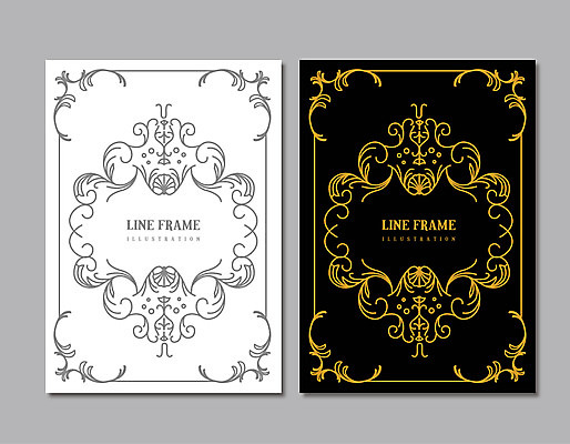 문양 선 백그라운드 라인일러스트 일러스트 프레임 사람없음 검은색 흰색 테두리 국내일러스트 AI파일 컬러 파일형식 벡터