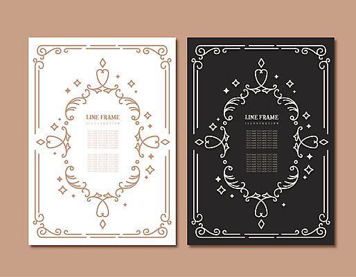 문양 선 백그라운드 라인일러스트 일러스트 프레임 사람없음 검은색 흰색 테두리 국내일러스트 AI파일 컬러 파일형식 벡터