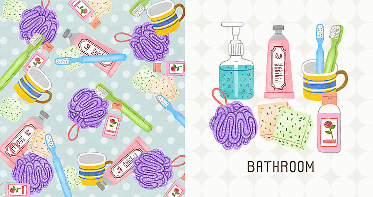 PSD 패턴 일러스트 사람없음 컵 위생용품 욕실 패턴백그라운드 칫솔 비누 치약 샴푸 샤워볼 양치컵 국내일러스트 식기 생활용품 백그라운드 무늬 양치 파일형식