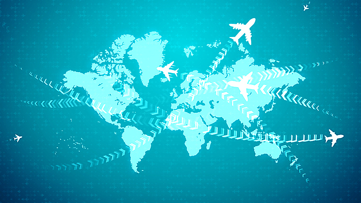 포토 JPG 해외이미지 백그라운드 이동 세계지도 비행기 사람없음 그래픽 3D 청록색 해외202004 해외포토 컬러 컨셉 지도 항공교통 대중교통 세계 디지털합성 파일형식