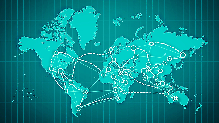 포토 JPG 해외이미지 백그라운드 세계지도 사람없음 그래픽 3D 네트워크 하이테크 청록색 네트워킹 해외202004 해외포토 컬러 지도 기술 세계 디지털합성 파일형식