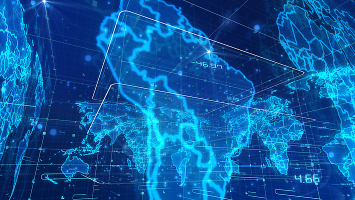 포토 JPG 해외이미지 백그라운드 세계지도 사람없음 그래픽 파란색 3D 하이테크 홀로그램 해외202004 해외포토 컬러 지도 기술 세계 디지털합성 파일형식