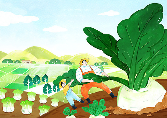 전신 PSD 남자 어린이 밭 일러스트 산 작업복 장화 소년 성인 두명 농장 농사 수확 당기기 큼 무 멜빵바지 배추 밀짚모자 귀농 뽑기 부자지간 남자만 국내일러스트 모자_잡화 옷 아들 신발 농업 채소 바지 가족 모션 뿌리채소 사람 아빠 크기 멜빵 파일형식