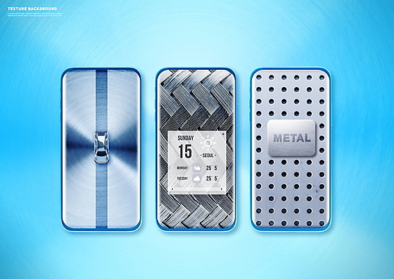 PSD 편집이미지 하늘색 백그라운드 자동차 사람없음 스마트폰 금속 일기예보 질감 이미지편집 육상교통 재질 파란색 핸드폰 스마트기기 파일형식