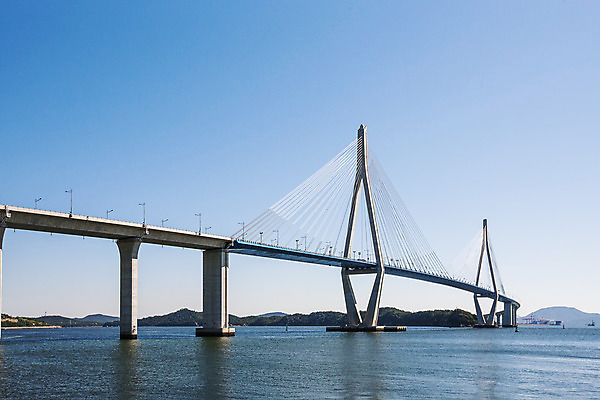 포토 JPG 주간 바다 하늘 풍경 사람없음 야외 전라남도 목포 서해 가교 국내포토 자연요소 건축물 전라도 파일형식