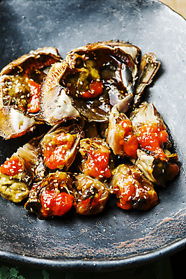 포토 JPG 접시 실내 사람없음 꽃게 전라남도 해산물 간장게장 목포 국내포토 식기 내부 게 전라도 게장 파일형식