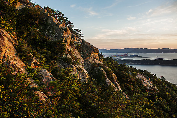 포토 JPG 주간 바다 섬 하늘 풍경 사람없음 야외 전라남도 목포 유달산 국내포토 자연요소 산 전라도 파일형식