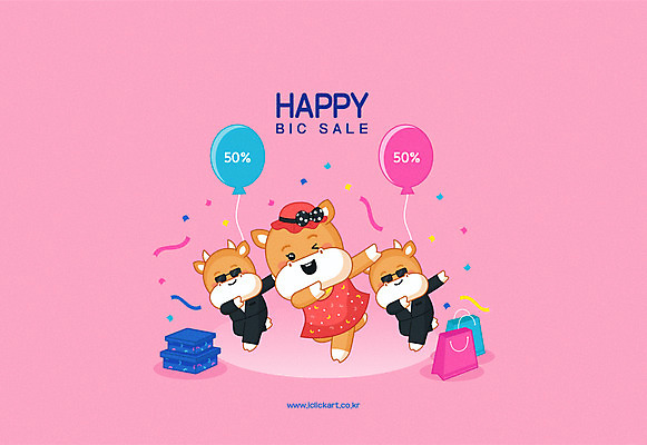 기념일 분홍색 일러스트 세마리 윙크 이벤트 사람없음 쇼핑 쇼핑백 춤 소 꽃가루 풍선 소캐릭터 백댄서 빅세일 국내일러스트 AI파일 컬러 동물캐릭터 가방 포유류 문화예술 표정 3 세일 가루 파일형식 벡터