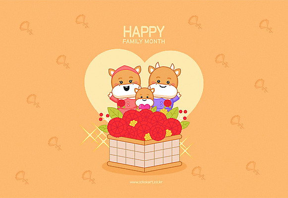 기념일 행복 일러스트 가족 세마리 사람없음 주황색 화목 하트 소 어버이날 카네이션 꽃바구니 손인사 가정의달 소캐릭터 국내일러스트 AI파일 모양 꽃 감정 컬러 동물캐릭터 컨셉 포유류 관계 3 이벤트 바구니 인사 5월 파일형식 벡터