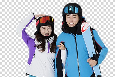 편집 편집이미지 커플 여자 남자 포즈 스키 겨울스포츠 고글 서기 미소 웃음 누끼 상반신 성인 두명 앞모습 30대 팔짱 한국인 잡기 헬멧 스키복 PNG 성인만 편집소스 옷 스포츠 뷰포인트 관계 모션 표정 사람 동양인 장년 보호장비 파일형식