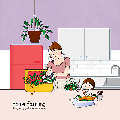 여자 딸 화분 어린이 일러스트 모녀 엄마 가위 들기 소녀 상반신 성인 두명 주방 숟가락 샐러드 자르기 여자만 홈파밍 행잉플랜트 자급자족라이프 국내일러스트 AI파일 라이프스타일 음식 가족 모션 문구용품 수저 사람 농사 파일형식 벡터