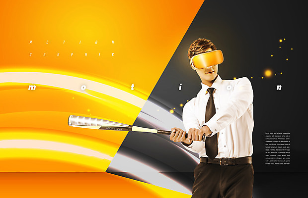 PSD 편집이미지 남자 모션 한명 들기 정장 상반신 20대 성인 그래픽 노란색 한국인 야구방망이 비즈니스맨 스윙 가상현실 성인남자한명만 VR기기 이미지편집 1 옷 컬러 포즈 비즈니스 사람 동양인 청년 기계 야구용품 직장인 남자한명만 성인남자만 파일형식