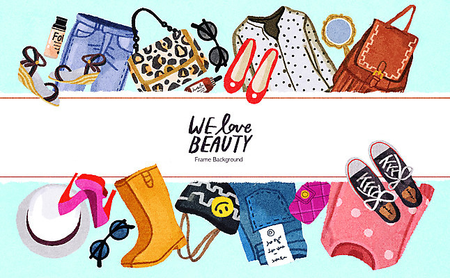 PSD 모자 옷 패션 일러스트 프레임 사람없음 선글라스 뷰티 핸드백 청바지 지갑 하이힐 손거울 프레임일러스트 국내일러스트 잡화 안경 구두 가방 바지 거울 여성화 파일형식