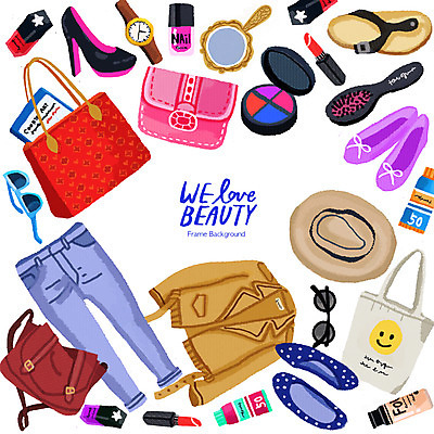 PSD 모자 옷 패션 신발 가방 일러스트 바지 프레임 사람없음 선글라스 뷰티 화장품 립스틱 쪼리 손목시계 손거울 에코백 프레임일러스트 국내일러스트 잡화 안경 시계 장신구 하의 거울 샌들 에코 파일형식