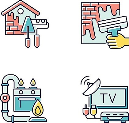 EPS 해외이미지 클립아트 무료이미지 디자인 외관 선 벽 컨셉 일러스트 주택 야외 장식 세트 픽토그램 텔레비전 웹 업무 플랫 수리 만화 수집 심볼 서비스 그림 심플 윤곽 팩 고립 설치 얇은 엘리먼트 재주꾼 활자 해외202105 해외일러스트 인터넷 건물 전자제품 화장품 작업 활자판 파일형식 벡터 무료콘텐츠 건축물 뷰티 인쇄판 건축 인쇄